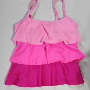 Kim Rogers® Triple Tier Swim Tankini Top - Medium